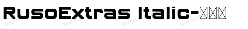 RusoExtras Italic字体转换